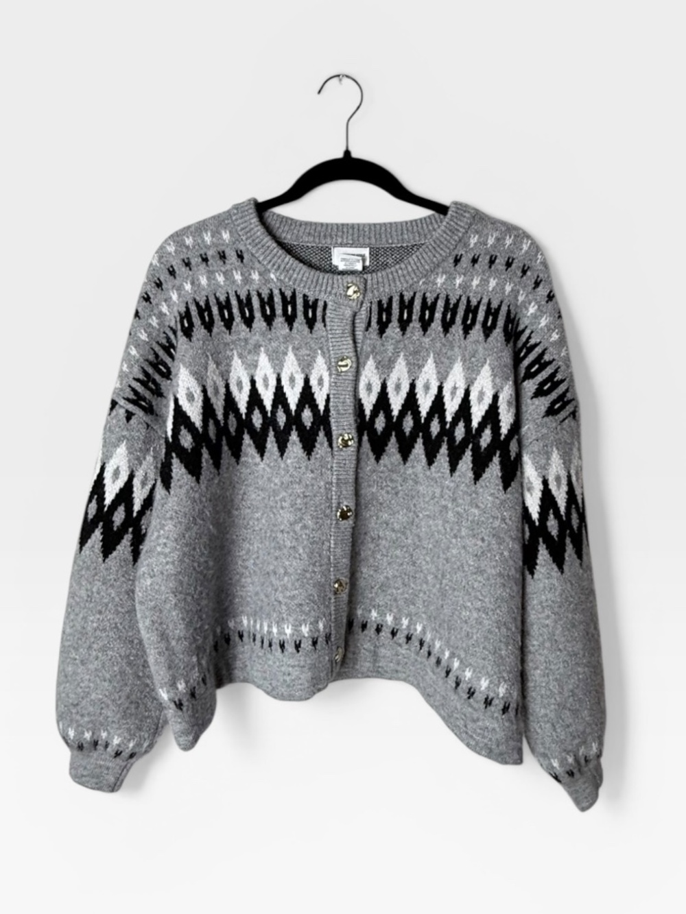 Revolve Song of Style Juliet Black and Grey cardigan Size Medium (0)